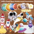 thumbnail image 3 of 100pcs Outer Space Cutouts Solar System Rocket Planet Star Bulletin Board Cut-Outs Party School Classroom Decorations, 3 of 7