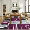 thumbnail image 3 of Washable Area Runner Rug Modern Soft Hand Carved Contemporary Floor Carpet with Premium Fluffy Texture for Indoor Living Dining Room and Bedroom Area (6x9, Purple,2025), 3 of 8