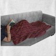 thumbnail image 5 of Brown Paisley Soft Flannel Fleece Throw Blanket, Traditional Persian Damask Art, Cozy Plush for Indoor and Outdoor Use, 50" x 60", Dark Magenta Salmon, by Ambesonne, 5 of 5