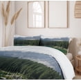 thumbnail image 6 of Ambesonne Forest Duvet Cover Sets, Aerial View Pines Lake, 2-Queen, Dark Green Jade Green, 6 of 7