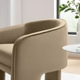 thumbnail image 4 of Modway Greer Performance Velvet Upholstered Accent Armchair in Taupe, 4 of 9