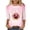 T17-Pink tops for women, variant on DIOAZUD Shirts for Women Breast Cancer Awareness Pink Ribbon 3/4 Sleeve Crew Neck Tops Cancer Survivor Tees Support Squad Tops