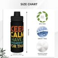 thumbnail image 4 of Botella de agua con aislamiento Keep Calm de 18 oz, de acero inoxidable, novedosa, deportiva, portátil, para viajes, gimnasios al aire libre, 4 of 5