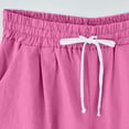 thumbnail image 6 of biudgviw Bermuda Shorts for Women High Waisted Summer Shorts Cuffed Hem Plus Size Lounge Knee Length Shorts with Pockets, 6 of 6