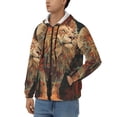 thumbnail image 3 of Kdxio Majestic Cosmic Lion Print Men Hoodies Casual Hoodies for Men with Zip Pockets Full Zip Long Sleeve Sweatshirt Sports Hooded Jacket-Small, 3 of 5