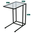 thumbnail image 2 of Patiojoy Plateau à Café Table d'Appoint Table d'Extrémité Meuble Télé pour les Genoux Collation Thé Jouet avec Dessus en Verre Transparent, 2 of 9