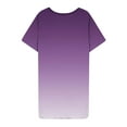 thumbnail image 6 of Fnooota Women's Plus Size Dresses, Summer Loose Short Sleeve Gradient Midi Dresses Purple Size 2XL, 6 of 7