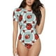 thumbnail image 1 of Balery Insects Body de cuello redondo de manga corta para mujer Tops de manga corta Tops básicos-Small, 1 of 7