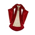 thumbnail image 3 of Disfraz de Actuación de Halloween Perfecl Vestido Medieval Rojo XL, 3 of 8