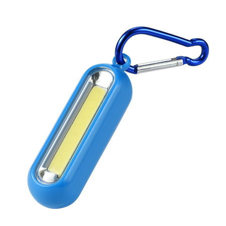 1xPortable COB LED Flashlight Carabiner Keychain Camping Light Hiking Torch