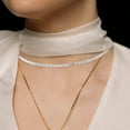 thumbnail image 2 of Elegant Rhinestone Necklace for Women with Durable Metal Craftsmanship and Silver Color, 2 of 5