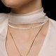 thumbnail image 3 of GOOHOCHY Collar de cadena, collar brillante, gargantilla, joyería para mujer, collar de cadena con diamantes de imitación, 3 of 8