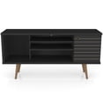 thumbnail image 3 of Pemberly Row Mid-Century Wood TV Stand for TVs up to 50" in Black, 3 of 9
