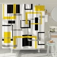 thumbnail image 2 of Yellow Shower Curtains for Bathroom Modern Abstract Shower Curtain Yellow Geometric Bathroom Decoration Polyester Fabric-72''''x72'''', 2 of 6
