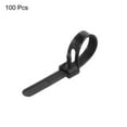 thumbnail image 3 of 4 Inch Releasable Cable Ties Adjustable Zip Ties 50lbs Tensile Strength Removable Indoor Outdoor Tie Wraps Black 100Pcs, 3 of 6