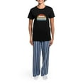 thumbnail image 4 of CafePress - Free Ukraine - Women's Short Sleeve Print T-Shirt and Pants Dark Cotton Pajama Set, 4 of 7