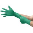 thumbnail image 1 of SZTXJ Rubber gloves, extended cuff, green, 20 per box (10 pairs) (M), 1 of 2