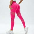 thumbnail image 4 of Riforla Women Leggings Hollow Mesh Breathable Seamless Elastic High Waist Lifting Sports Fitness Yoga Womens Pants Hot Pink M, 4 of 5