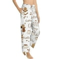 thumbnail image 2 of Daiia Coffee Women's Sleep Pant with Pockets and Drawstring,Pajama Pants-Large, 2 of 9