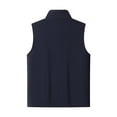 thumbnail image 3 of Fiaer Womens Oversized Vest Fleece Full Zip up Loose Fit V Neck Lapel Collared Solid Color Sleeveless Tops with Pocket Navy S, 3 of 3