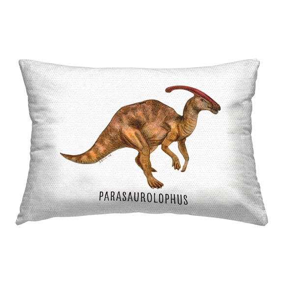 Stupell Industries Parasaurolophus Dinosaur Learning Design by Brett Blumenthal Outdoor Printed Pillow