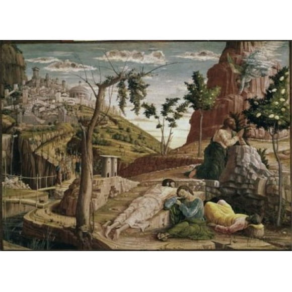 Posterazzi SAL3815407151 Agonie dans le Jardin St Zeno Détail Retable 1457-60 Andrea Mantegna 1431-1506 Huile Italienne sur Panneau Musee des Beaux Arts Tours France Affiche Imprimée - 18 x 24 Po.