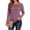 Dusty Purple, variant on Women's Long Sleeve Ribbed Knit Tops Crew Neck Lace Crochet Casual Tunic Shirts for Fall Daily Work Wear