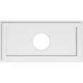 thumbnail image 1 of Ekena Millwork CMP34X17RE-07000 7 in. ID x 11.75 in. Rectangle Architectural Grade PVC Contemporain Plafond Médaillon, 1 of 4