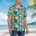 thumbnail image 5 of Goofa Tropical Floral Hawaiian Shirt for Men, Unisex Summer Beach Casual Short Sleeve Button Down Shirts,Aloha Tropical Floral print shirt-Small, 5 of 9