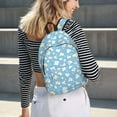 thumbnail image 6 of Honeii Blue Popcorn Print Canvas College Laptop Backpack, Durable Rucksack Travel Notebook Bag School Backpack Book Bag for Men Women-Medium, 6 of 7