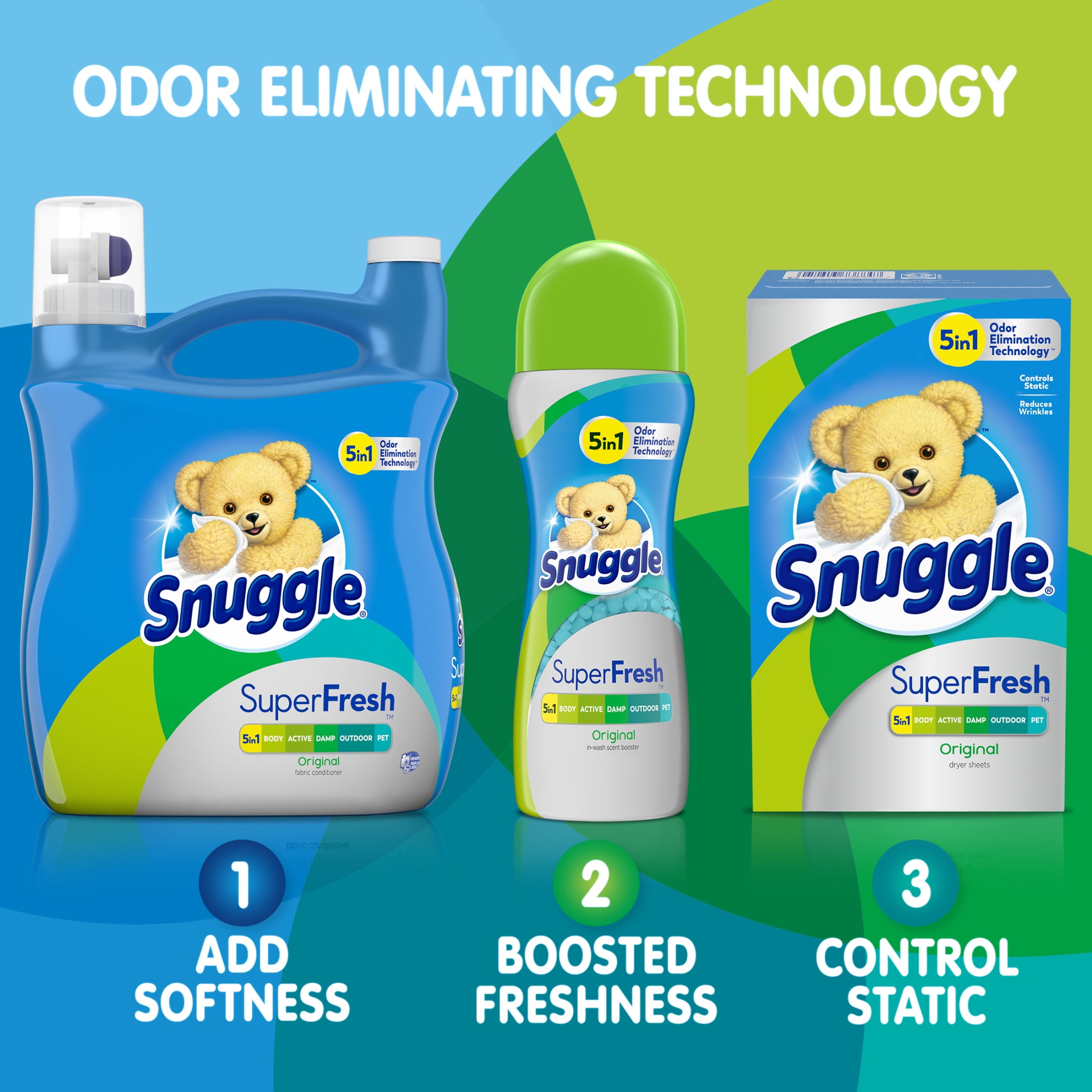 Snuggle Super Fresh Liquid Fabric Softener with Odor Eliminating Technology, Original, 140oz, 132 Loads