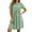 A-Green, variant on 2026 Summer Womens Dress Fashion Striped Short Sleeve Casual Round-Neck Mini Dress