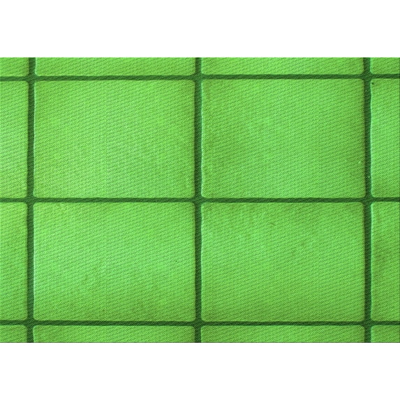 Ahgly Company Machine Washable Indoor Rectangle Transitional Emerald Green Area Rugs, 8' x 12'