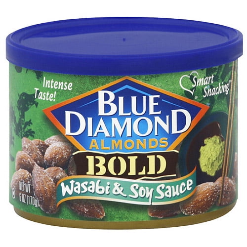 Blue Diamond Bold Wasabi & Soy Sauce Almonds, 6 oz, 12ct (Pack of 12) by Generic