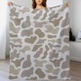 thumbnail image 5 of AIOE Brown Duck Camouflage Fleece Bed Blankets, Soft Flannel Cozy Blanket for Adults Washable Lightweight Fuzzy Blanket Gift for Girls Boys 50x60in, 5 of 7