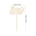 thumbnail image 4 of Raindrops Khaki Wooden Cake Toppers for Wedding Decorations 10pcs Novelty Cupcake Picks Ornaments, 4 of 6