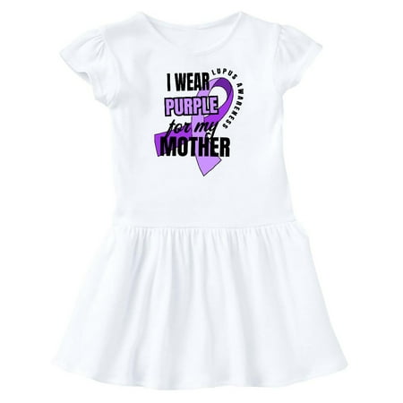 

Inktastic I Wear Purple For My Mother Lupus Awareness Gift Baby Girl Dress