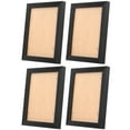thumbnail image 1 of Unique Bargains 6 x 8 inch Wooden Photo Stands, 4 Pcs Picture Display Frame, Black, 1 of 5