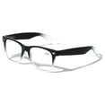 thumbnail image 2 of 2 Pairs Classic 2-tone Deluxe Reading Glasses - Comfortable Stylish Simple Clear Readers Magnification +2.50, 2 of 3