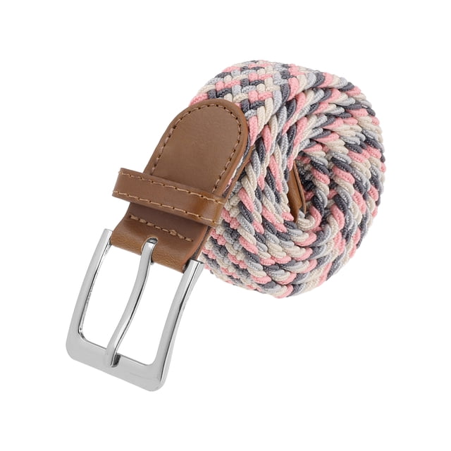 Cinturones trenzados elásticos unisex Inspire Chic, cinturón de golf de tela elástica multicolor para hombres y mujeres 41.3x1.1" (LxA) Estilo-3