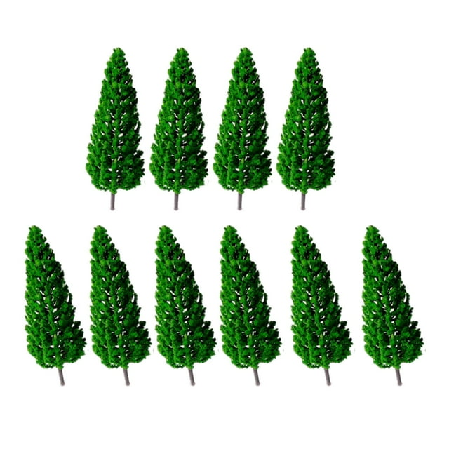 segolike 10 Pcs Modèle Arbres Verts Diorama Paysage Jouet Sculpture Arbres Verts