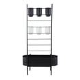 thumbnail image 5 of A&B Home Multi-Tiered Plant Stand with Buckets and Trough - 32" x 14" x 60" - Black, 5 of 6
