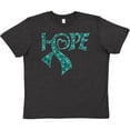 thumbnail image 3 of Inktastic Hope- Teal Ribbon for Awareness of Ovarian Cancer Youth T-Shirt, 3 of 5