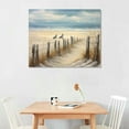 thumbnail image 2 of COMIO Beach Canvas Wall Arts with Textured 3D Seascape Blue Oil Painting Abstract Coastal Picture Modern Ocean Artwork for Living Room Bedroom Bathroom Decor 20x16in, 2 of 4