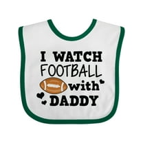 Inktastic I Watch Football with My Daddy Boys or Girls Baby Bib