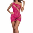 thumbnail image 2 of uublik Women Lingeries Sets Valentine's Day One Piece Nightwear Lace Nightgown Bodysuit Chemise Sleepwear Hot Pink Free Size, 2 of 2