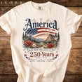 thumbnail image 3 of America 250 Years Patriotic Shirt Flag Mountains Roses Faith Freedom Family Tee USA T Shirt, 3 of 6