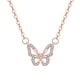 thumbnail image 4 of Collar de moda con 28 circonitas cúbicas para mujer regalo maravilloso plata y oro rosa Xihbxyly, 4 of 7