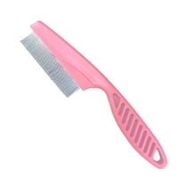 ACDANC Flea Comb,Dog Pet Cat Flea Comb Dog Hair Brush,Self Cleaning Tool Dog Grooming Brush,Pink,Style 1