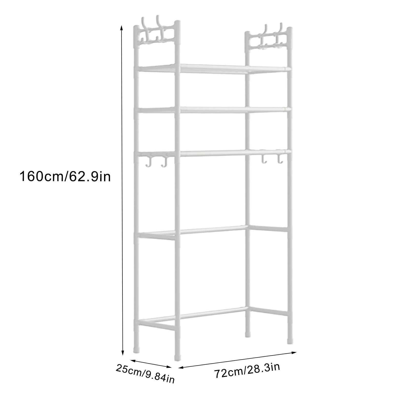 Space-Saving Over-Toilet Storage Rack - 3-Tier Stainless Steel Bathroom Organizer for Toiletries & Essentials